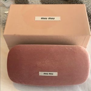 MIU MIU SUNGLASS CASE AND BOX